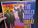 THE MILLS BROTHERS -GREAT HITS Vinyl LP, Signed / Autographed