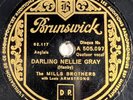 The Mills Brothers & Louis Armstrong : Nellie Gray 78 RPM BRUNSWICK 505.097
