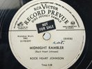 VERY RARE Rock Heart Johnson Midnight Rambler/Black Spider RCA Flexi Disc 78 RPM