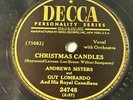 Andrews Sisters Guy Lombardo 78 RPM Decca 24748 Candles Merry Christmas Polka