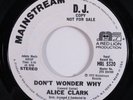 Crossover Soul 45 ALICE CLARK Don't Wonder Why MAINSTREAM VG++ promo HEAR d