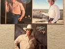 George Strait - 3 x Vinyl LP Lot- EX Cond - Ocean Front Property, #7, Blue Neon