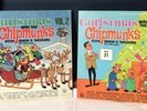 Christmas with the Chipmunks Record Albums Vol 1 and 2 Alvin Simon Theodore VTG