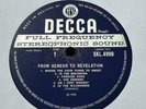 GENESIS FROM GENESIS TO REVELATION SKL 4990 DECCA 1969 UNBOXED DECCA STEREO VG-