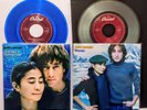 JOHN LENNON WOMAN STARTING OVER 2 x 7 BLUE CLEAR US VINYL FREE CUSTOM PIC SLEEVE