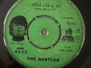 THE BEATLES - Ana / Hay un Lugar - RARE CHILE PRESS 45