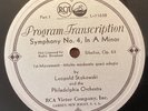Leopold Stokowski – Victor Program Transcription L-11638/39: SIBELIUS Sym 4