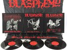 BLASPHEMY Blood... / Fallen... / Gods... 3x LP Red Smoke Vinyls + Slipmat + Flag