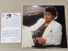 MICHAEL JACKSON - THRILLER LP ORIGINAL + CLUB INSERT  EPIC RECORD QE-38112