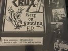 Crux Crash 12 Inch Punk Unplayed Keep On Running, Fight For Your Life