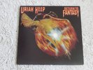 URIAH HEEP, RETURN TO FANTASY GATEFOLD VINYL LP. WITH TOUR SLIP AND TICKET