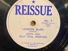 Rare 78rpm record, E, JELLY ROLL MORTON : London Blues , Reissue No. 3