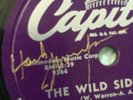 HANK THOMPSON  78 RPM CAPITOL 1942: THE WILD SIDE OF LIFE...AUTOGRAPHED RARE