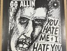 GG Allin - You Hate Me + I Hate You - US Compilation LP - Punk Legend