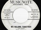 The Videls We Belong Together / It's All Over Rare Musicnote Records Doo Wop 45