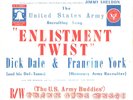 DICK DALE/DELTONES/FRANCINE YORK-PICTURE SLEEVE + 45-(ENLISTMENT TWIST)--PS--PIC