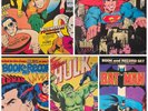 5 Peter Pan LP Book Records Superman Batman Hulk Justice League