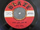 Mike Lewis 45 Rpm Record Only Girl For Me Psych Rock
