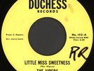 THE VIPERS Little Miss Sweetness 45 Duchess Rare 1960s NJ Crossover Sweet Soul
