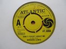 BARBARA LEWIS   DON'T FORGET ABOUT ME - UK ATLANTIC DEMO - 1965 - VG++