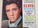 Elvis Presley RETURN TO SENDER (ROCK N ROLL 45/PS) RCA 8100 PLAYS VG++ NO NOISE