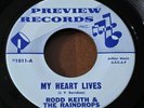 RODD KEITH - SCARCE SONG POEM 45 - My Heart Lives/A Song For You PREVIEW Listen