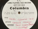 RARE SAX 2394 SAMSON FRANCOIS 1 x Sided TEST PRESSING Ravel Concerto CLUYTENS