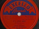 BLUES 78 HEAR Louis Brooks & His Hi-Toppers IT'S LOVE BABY 1955 Excello