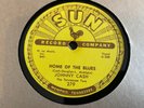 JOHNNY CASH : HOME OF THE BLUES  /  GIVE MY LOVE TO ROSE.  US. 78.rpm (1957)