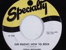 Rock & Roll 45 LITTLE RICHARD She Knows How To Rock SPECIALTY HEAR m