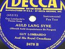 78RPM Decca 2478 Guy Lombardo (Original) Auld Lang Syne / St. Louis Blues