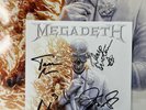 MEGADETH TSL WHITE ORANGE BLAZE LP VINYL ️ SIGNED In Hand  Autographed NEW
