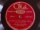 Okeh 45046 Henry Whitter w Fiddlin Joe  PUT MY LITTLE SHOES AWAY Country 78rpm E
