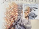 MEGADETH  Self Titled 2LP WHITE/ORANGE/CORONA VINYL AUTOGRAPHED ART CARD NEW