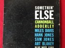 CANNONBALL ADDERLEY Somethin' Else LP 1962 press BLUE NOTE RVG Jazz Miles Davis