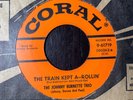Johnny Burnette Trio – TRAIN KEPT A-ROLLIN’/HONEY HUSH 45 Coral 9-61719 1956 VG+