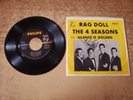 signed by hand frankie valli 1960s VG++ 4 Seasons Rag Doll/ Silence Is Golden 45