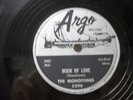 THE MONOTONES - 78rpm R&B - ARGO #5290  - BOOK OF LOVE / YOU NEVER LOVED ME