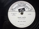 MR SAD HEAD - 78rpm R&B - RCA #0571 VINYL - MAKE HASTE / BLACK DIAMOND