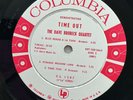 DAVE BRUBECK QUARTET Time Out COLUMBIA CL 1397 mono PROMO ex/vg WHITE Label 6eye