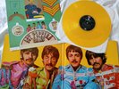 BEATLES SGT Pepper YELLOW VINYL NM French Pressing, Title Error, with Insert.