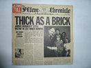 LP VINYL SCHALLPLATTE JETHRO TULL THICK AS A BRICK / ZEITUNGSCOVER / UK PRESS