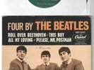 FOUR BY THE BEATLES CAPITOL 45 EP VG+ DISC, VG- COVER 