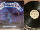 METALLICA Ride the Lightning 1984 TRUE 1st PRESS MISPRINT Megaforce Silver Lp VG