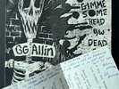 GG Allin Gimme Some Head Signed Letter Insert Punk Record
