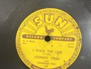 Johnny Cash – I Walk The Line / Get Rhythm – SUN 241 Sun Records 78 RPM – WARPED