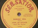 John Lee Hooker-Burnin' Hell-Rare Blues 78-Sensation-HEAR-VG+