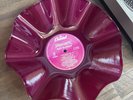 Record Bowl - Upcycled and Repurposed BURGUNDY Bowl - Megadeth Rust In Peace