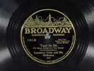 78 RPM -- Lawrence Veda Orchestra (Vincent Lopez), Broadway 1351,  E Jazz