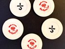 BLUE OYSTER CULT Agents Of Fortune FIVE PROMO POKER CHIPS Columbia Records 1976